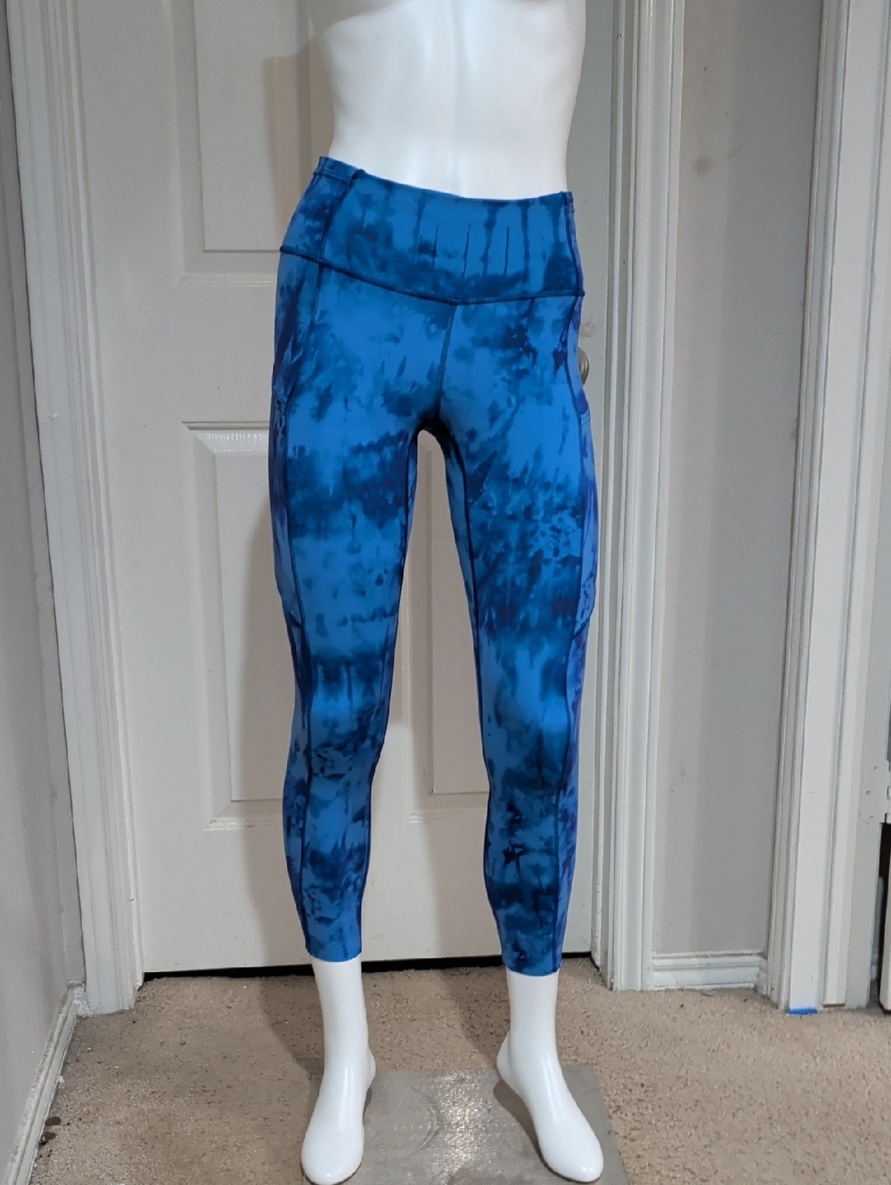 Lululemon Blue Tie-Dye High-Waist Active Leggings Small Authentic